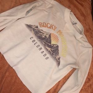 TILLY's thermal crop top; rocky mountain colorado